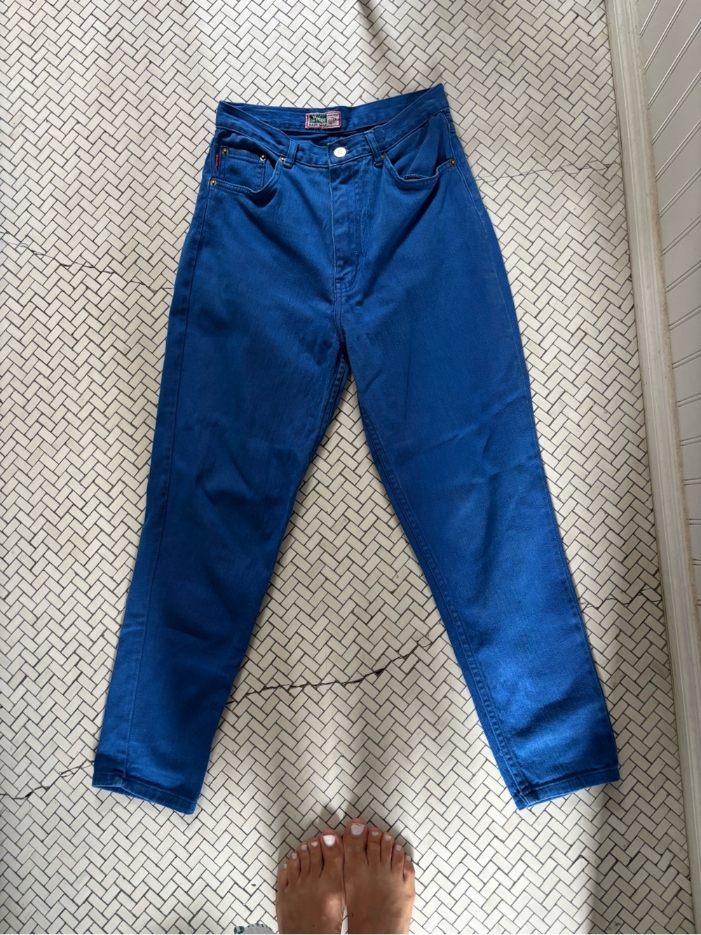 High-Rise Women's Vintage Jeans in Deep Blue